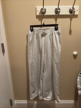 SHEIN Light Gray Wide-Leg Track Pants